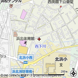 静岡県浜松市浜名区西美薗81周辺の地図