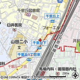大阪府吹田市千里丘上1周辺の地図