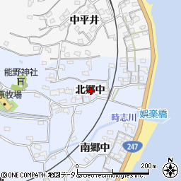 愛知県知多郡美浜町時志北郷中周辺の地図