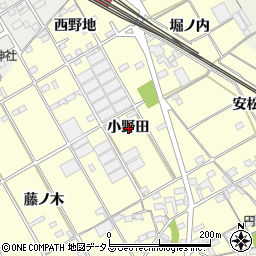 愛知県豊川市平井町小野田周辺の地図