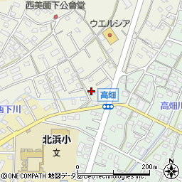 静岡県浜松市浜名区西美薗346周辺の地図