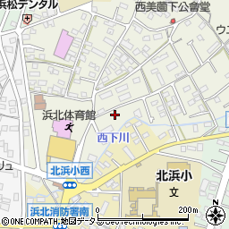 静岡県浜松市浜名区西美薗82周辺の地図