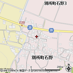 兵庫県三木市別所町石野881周辺の地図