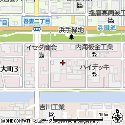 兵庫県姫路市広畑区大町周辺の地図