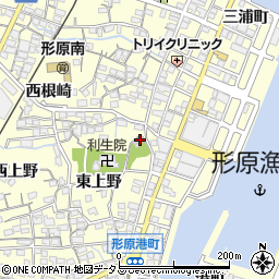 愛知県蒲郡市形原町東上野9-4周辺の地図