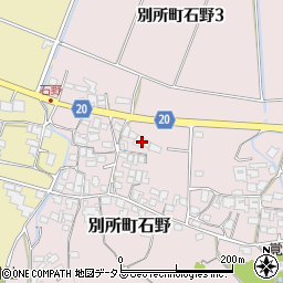 兵庫県三木市別所町石野836周辺の地図