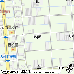 愛知県豊橋市大村町大桜周辺の地図