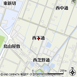 愛知県西尾市一色町酒手島西下通周辺の地図