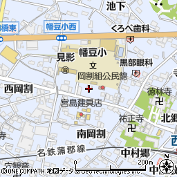 愛知県西尾市西幡豆町北岡割周辺の地図