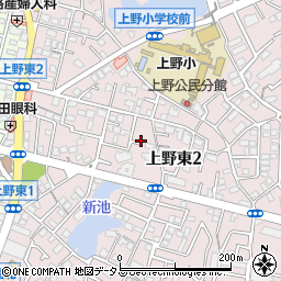 大阪府豊中市上野東周辺の地図