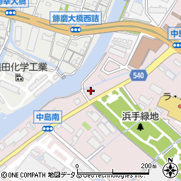 兵庫県姫路市飾磨区中島3033-1周辺の地図
