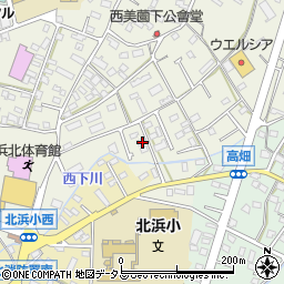 静岡県浜松市浜名区西美薗197周辺の地図