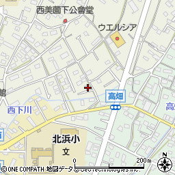 静岡県浜松市浜名区西美薗264-1周辺の地図