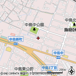 兵庫県姫路市飾磨区中島2丁目40周辺の地図
