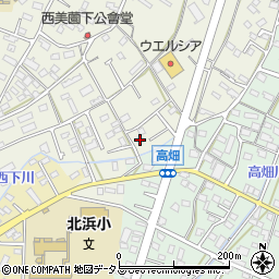 静岡県浜松市浜名区西美薗343周辺の地図