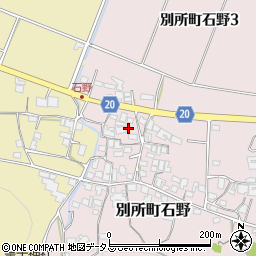 兵庫県三木市別所町石野881-2周辺の地図
