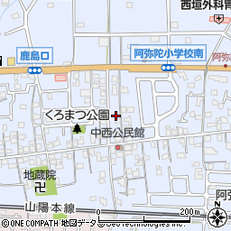 兵庫県高砂市阿弥陀町阿弥陀1077周辺の地図