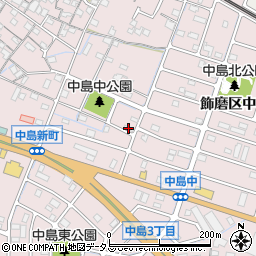 兵庫県姫路市飾磨区中島2丁目45周辺の地図