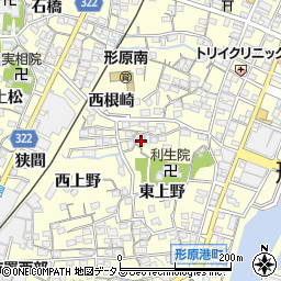 愛知県蒲郡市形原町東上野16-1周辺の地図