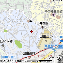 大阪府吹田市千里丘下16周辺の地図