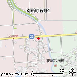 兵庫県三木市別所町石野477周辺の地図