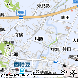 愛知県西尾市西幡豆町川西周辺の地図