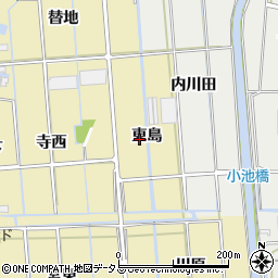 愛知県西尾市吉良町大島東島周辺の地図