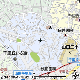 大阪府吹田市千里丘下周辺の地図