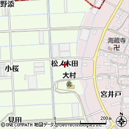 愛知県豊橋市大村町松ノ木田周辺の地図