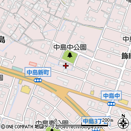 兵庫県姫路市飾磨区中島2丁目825-1周辺の地図