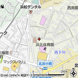 静岡県浜松市浜名区西美薗100-1周辺の地図