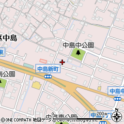 兵庫県姫路市飾磨区中島2丁目34周辺の地図