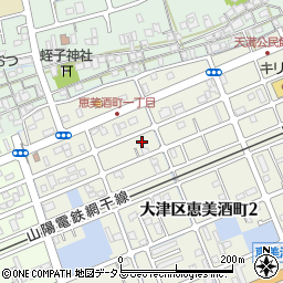 兵庫県姫路市大津区恵美酒町1丁目74周辺の地図