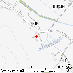 愛知県豊橋市嵩山町平田71周辺の地図