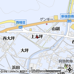 愛知県西尾市西幡豆町上大坪周辺の地図