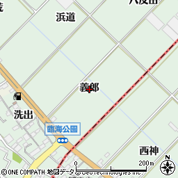 愛知県豊川市御津町下佐脇義郎周辺の地図
