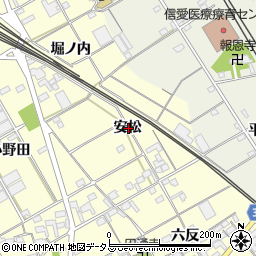 愛知県豊川市平井町安松周辺の地図