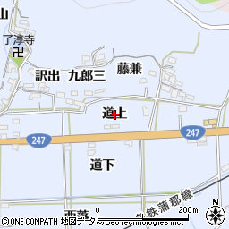 愛知県西尾市吉良町乙川道上周辺の地図