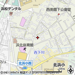 静岡県浜松市浜名区西美薗72周辺の地図