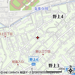 宝塚野上郵便局周辺の地図