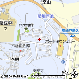 愛知県西尾市西幡豆町中央台周辺の地図