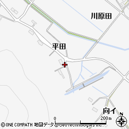 愛知県豊橋市嵩山町平田34周辺の地図