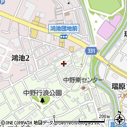 市営新田中野住宅３号館周辺の地図