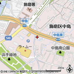 兵庫県姫路市飾磨区中島632周辺の地図