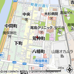 岡山県高梁市荒神町周辺の地図