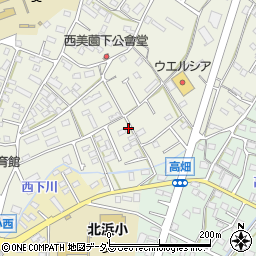 静岡県浜松市浜名区西美薗268周辺の地図