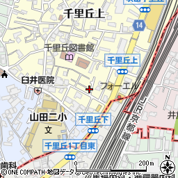 大阪府吹田市千里丘上14-4周辺の地図