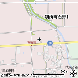 兵庫県三木市別所町石野1丁目74周辺の地図