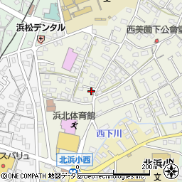 静岡県浜松市浜名区西美薗92周辺の地図