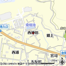 愛知県西尾市東幡豆町西神田周辺の地図